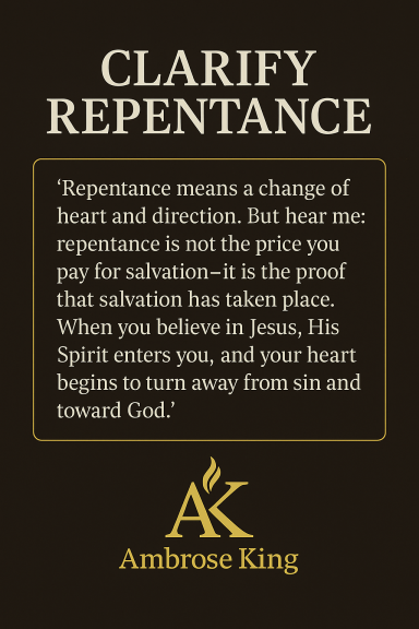 Repentance leads to salvation